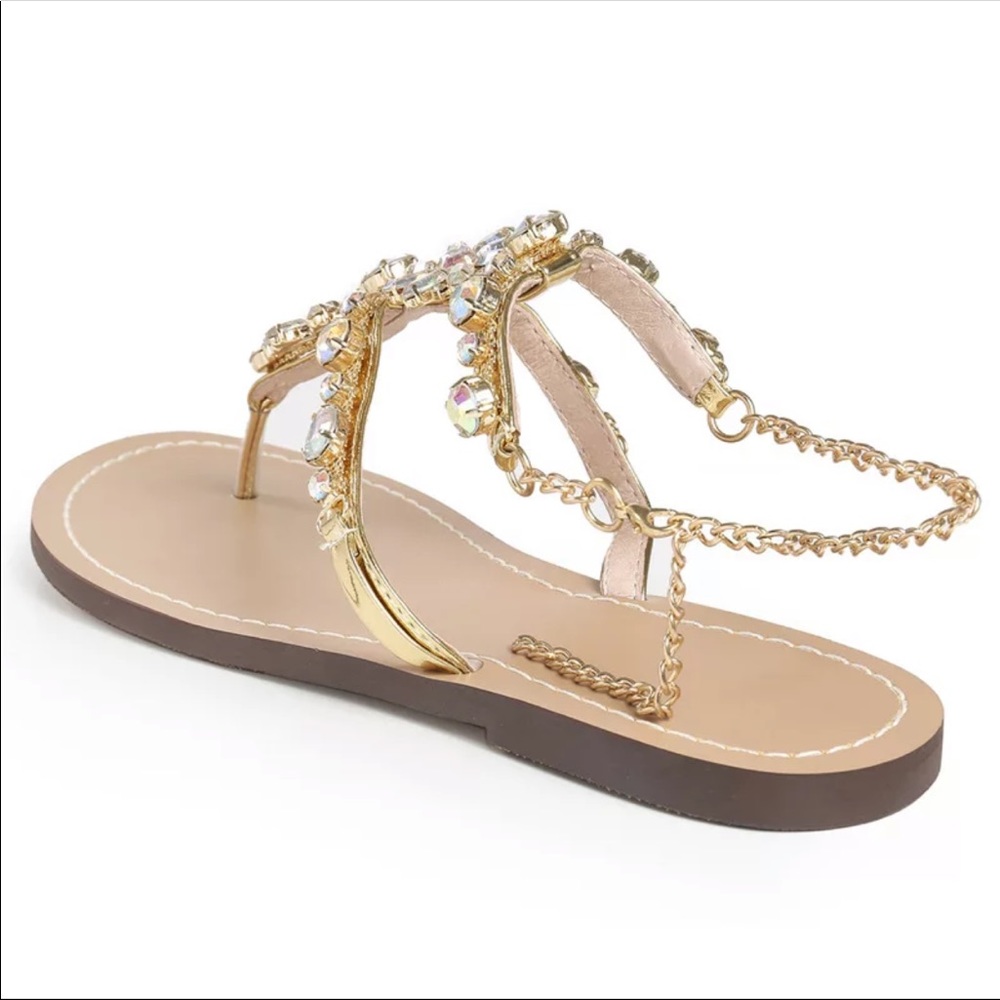 Crystal Gold Sandals - Picture 5 of 7